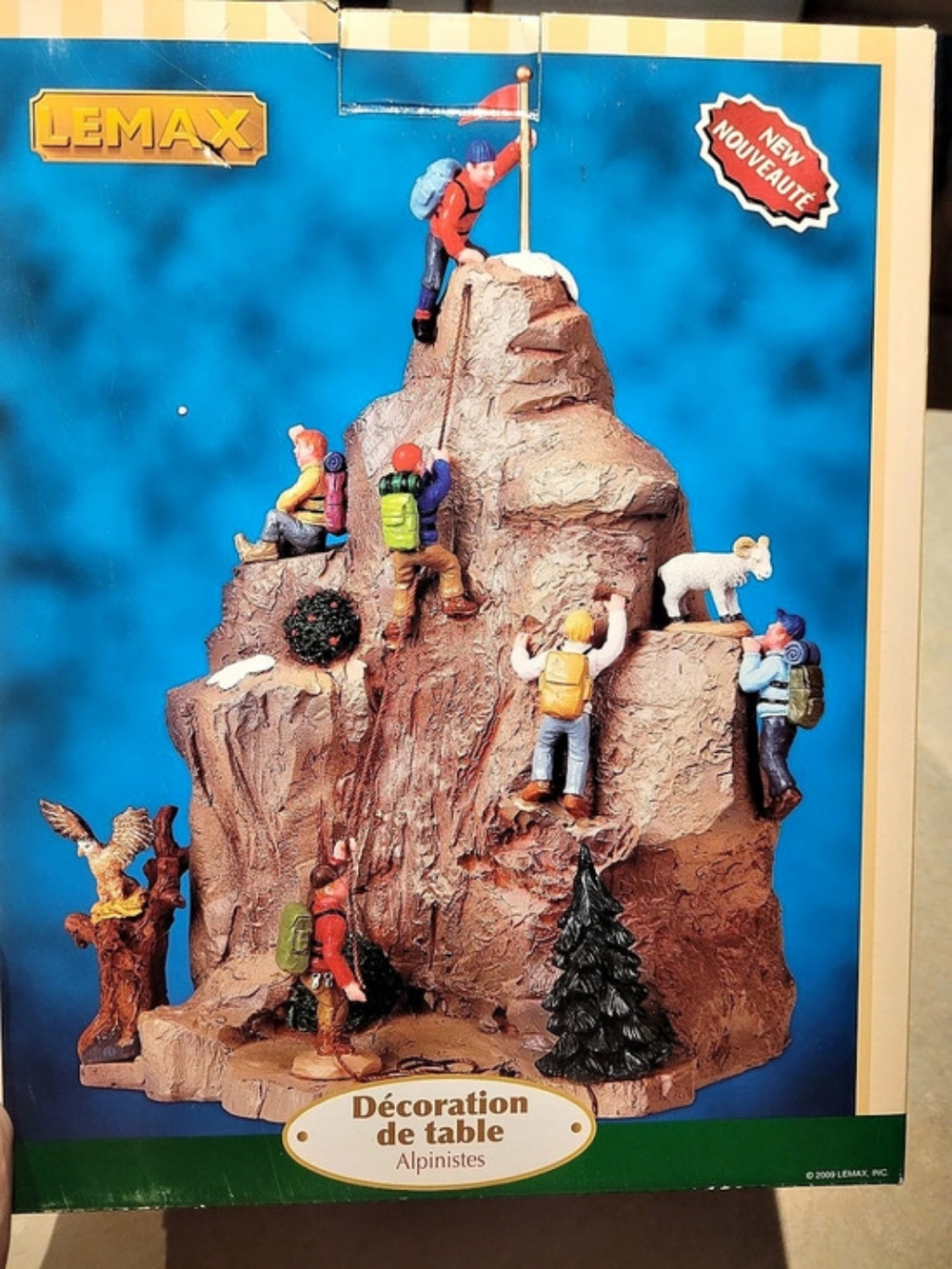 LEMAX Mountain Climbers Alpine Table Decoration Blue & Brown